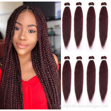 Synthetic Pre-stretched Braiding Hair Perm Yaki Braid Hair Bulk Jumbo Pre Stretched Braiding Hair Expression for Women